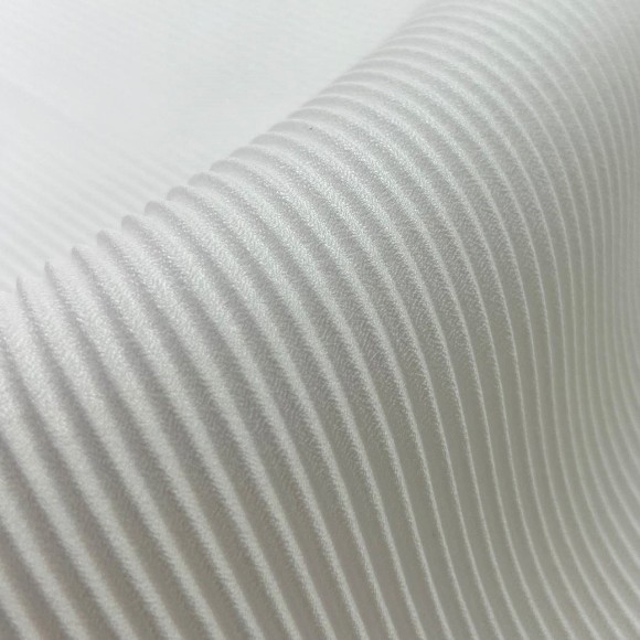Гофре параллельное 3 мм Креп-шифон молочный