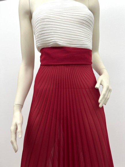 Гофре бал9 Шифон бордовый