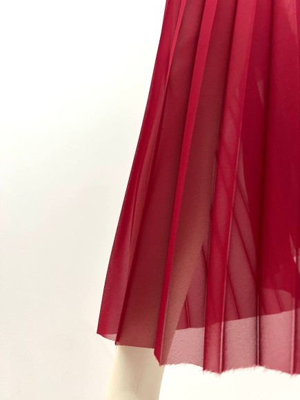 Гофре бал9 Шифон бордовый