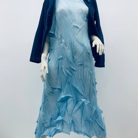 Комбинированное гофре "Виолетта" Шифон голубой Комбинированное гофре "Виолетта" Шифон голубой