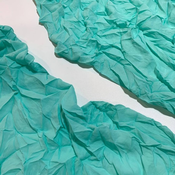 Складка Крэш Креп-шифон Мятный