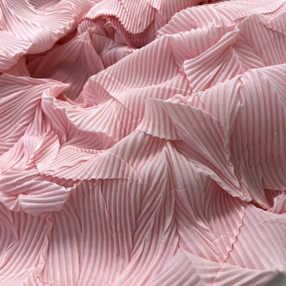 Комбинированное гофре "Виолетта" Сатин розовый