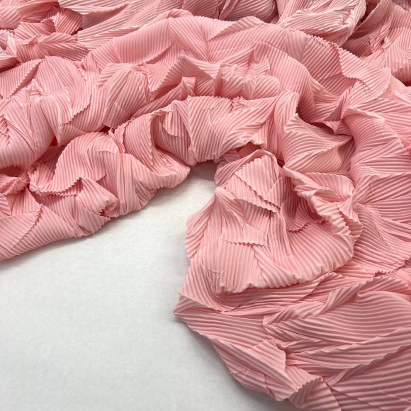 Комбинированное гофре "Виолетта" Сатин розовый