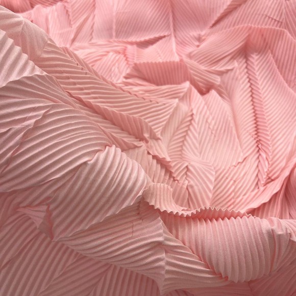 Комбинированное гофре "Виолетта" Сатин розовый