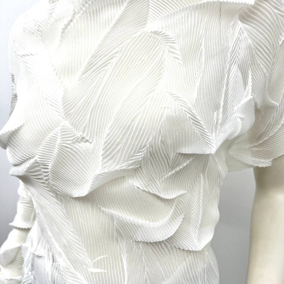 Комбинированное гофре "Виолетта" Шифон белый Комбинированное гофре "Виолетта" Шифон белый