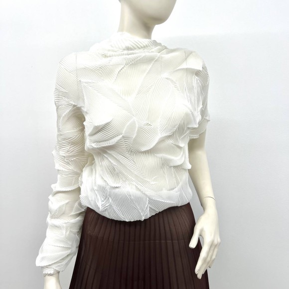 Комбинированное гофре "Виолетта" Шифон белый Комбинированное гофре "Виолетта" Шифон белый