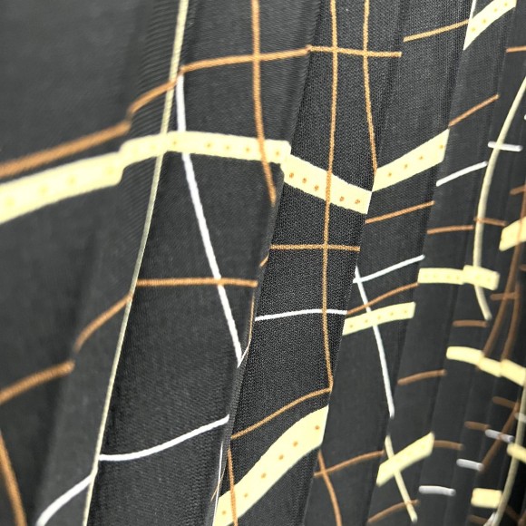 Гофре классика Поливискоза черно-желтый