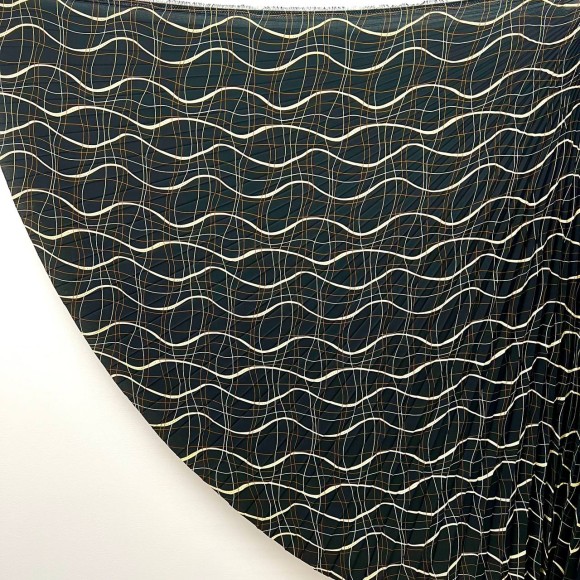 Гофре классика Поливискоза черно-желтый