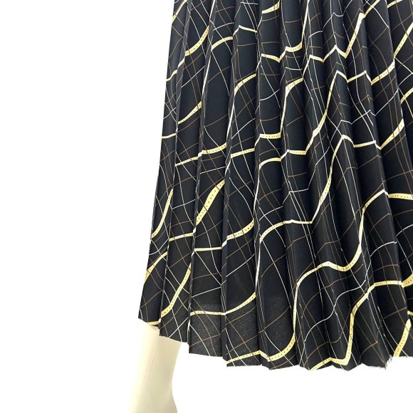 Гофре классика Поливискоза черно-желтый