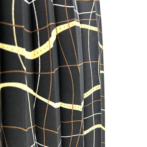 Гофре классика Поливискоза черно-желтый