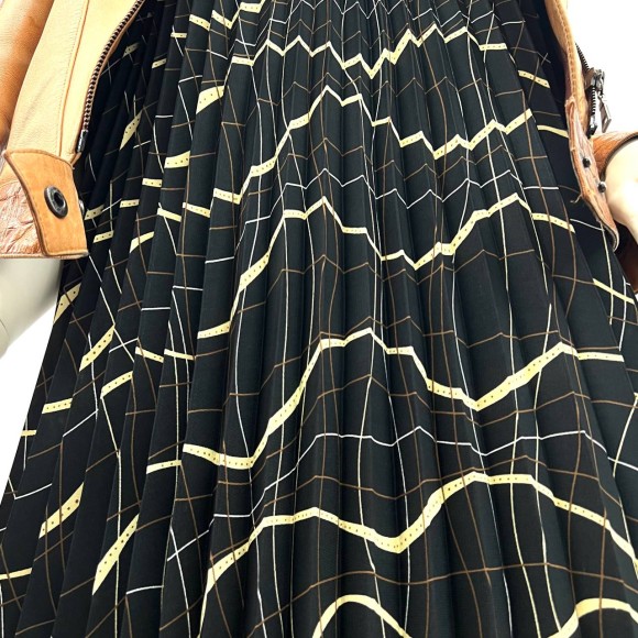 Гофре классика Поливискоза черно-желтый