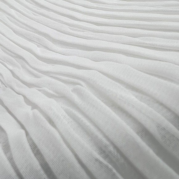 Складка Жатка Box шифон молочный