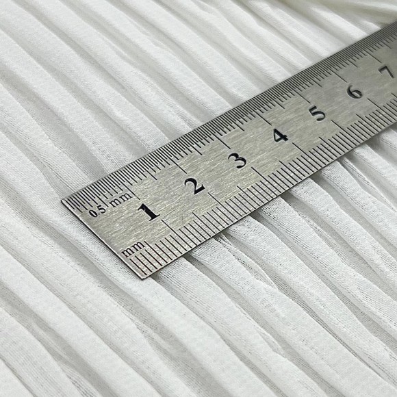 Складка Жатка Box шифон молочный