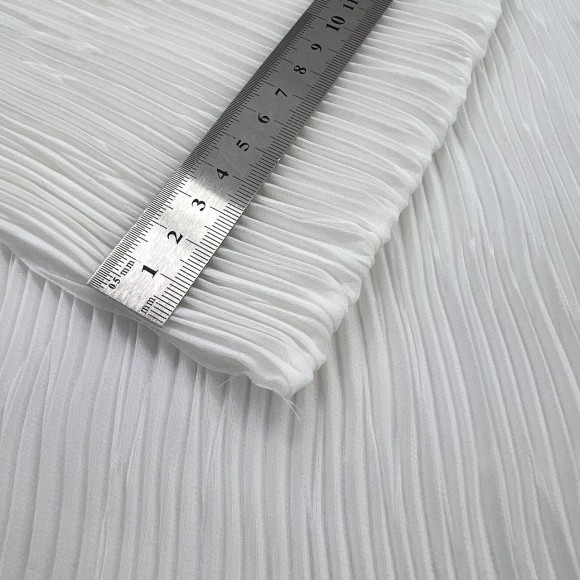Складка Жатка Шифон молочный