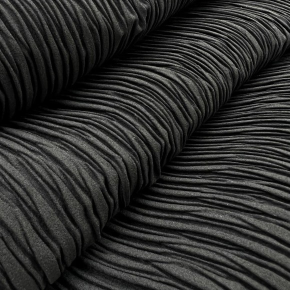 Складка Жатка Box Креп-шифон черный