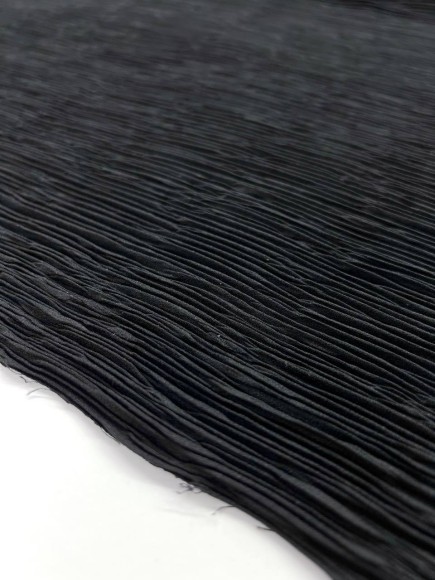 Складка Жатка Креп-шифон черный