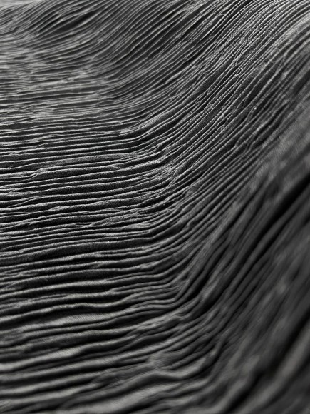 Складка Жатка Креп-шифон черный