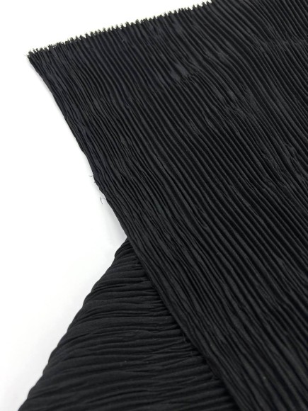 Складка Жатка Креп-шифон черный