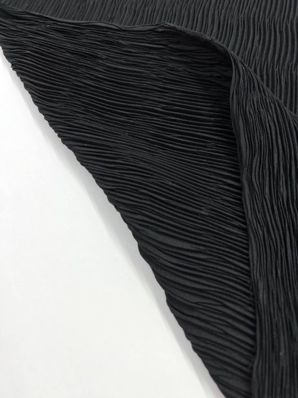 Складка Жатка Креп-шифон черный