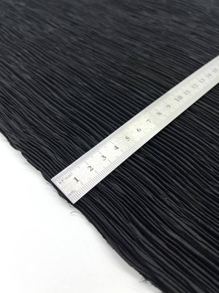 Складка Жатка Креп-шифон черный