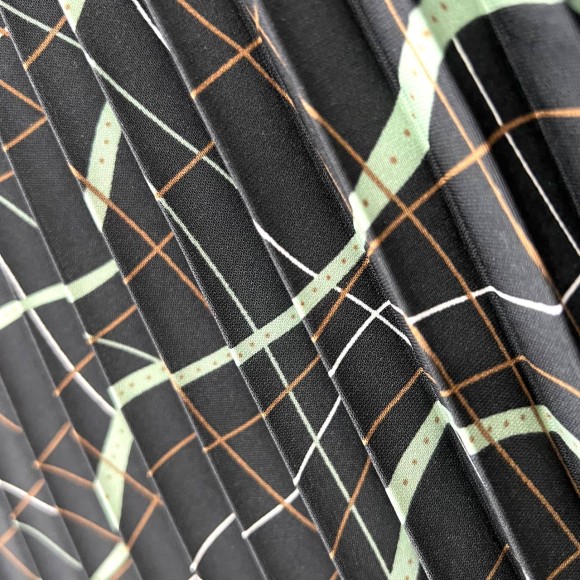 Гофре классика Поливискоза черно-зеленый