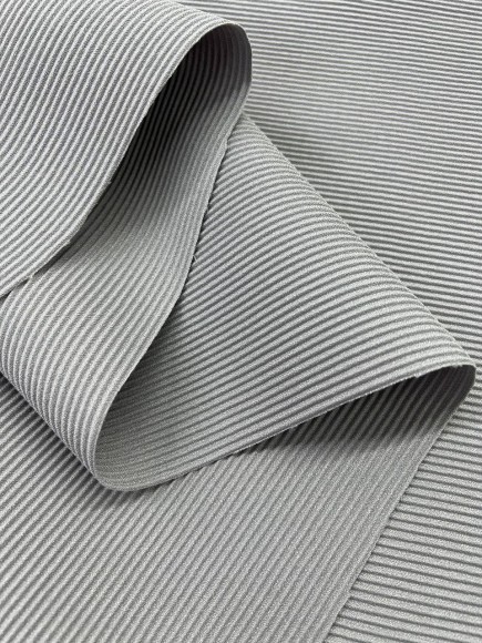 Гофре параллельное 2 мм Креп-шифон серый плотный