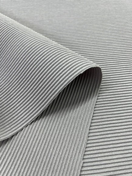 Гофре параллельное 2 мм Креп-шифон серый плотный