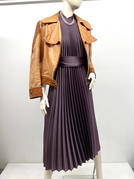 Гофре классика Армани сливово-серый