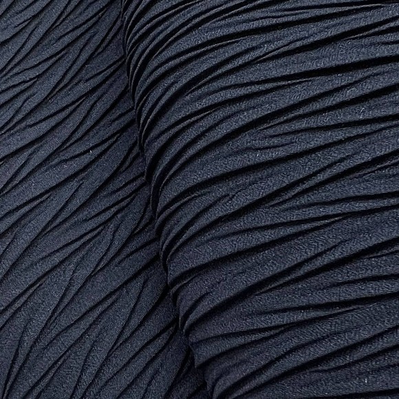 Складка Листья бамбука Креп-шифон чернильный