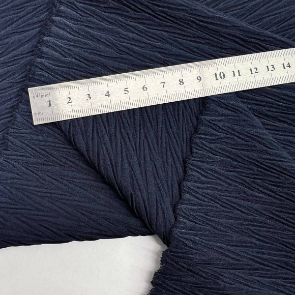 Складка Листья бамбука Креп-шифон чернильный