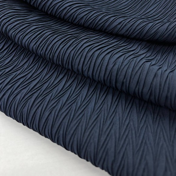 Складка Листья бамбука Креп-шифон чернильный