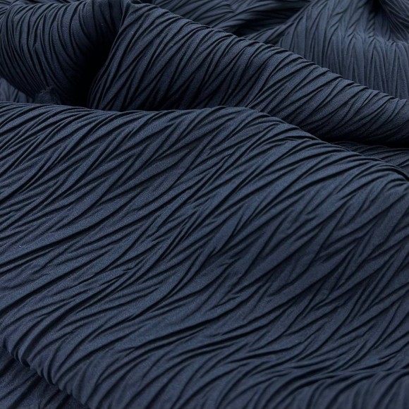 Складка Листья бамбука Креп-шифон чернильный