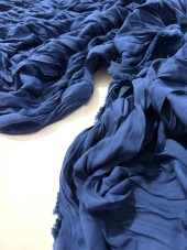 Складка Креш продольный Ниагара синяя