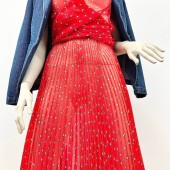 Гофре классика Шифон Япония красный 90 см