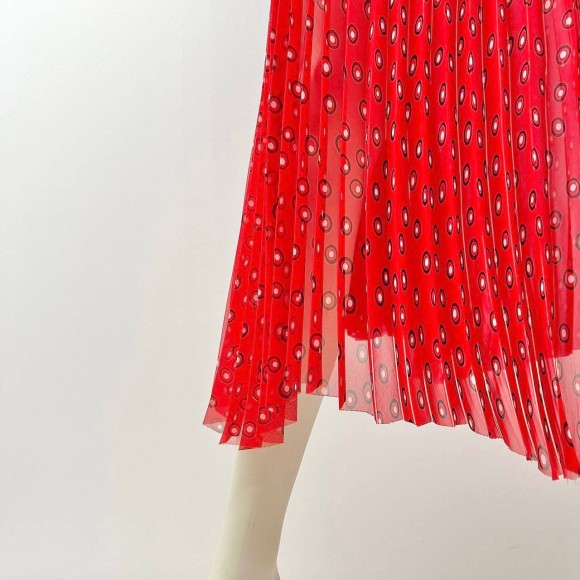 Гофре классика Шифон Япония красный 90 см