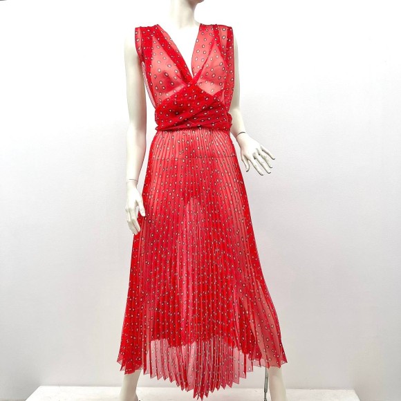 Гофре классика Шифон Япония красный 90 см