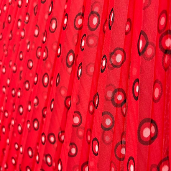 Гофре классика Шифон Япония красный 90 см