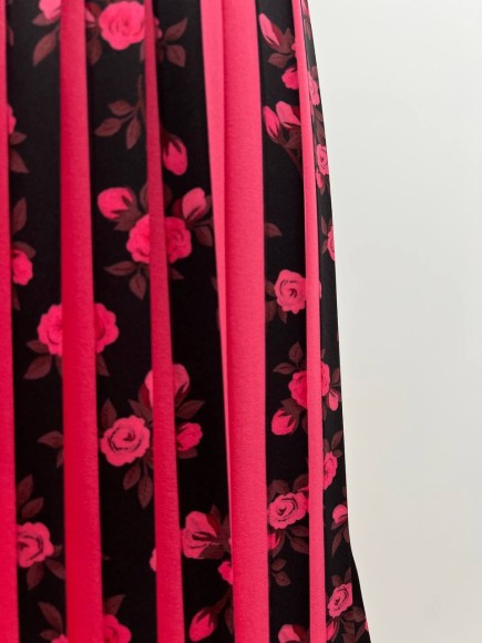 Плиссе 2см принт розы Софт розовый