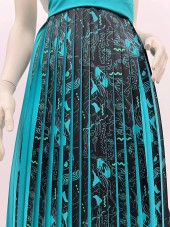 Плиссе 2 см принт руки Софт бирюзовый Плиссе 2 см принт руки Софт бирюзовый