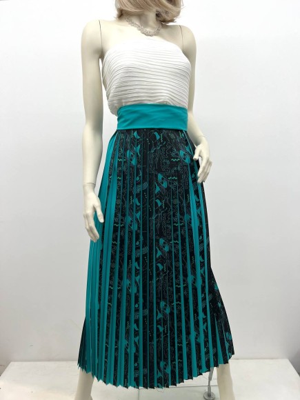 Плиссе 2 см принт руки Софт бирюзовый