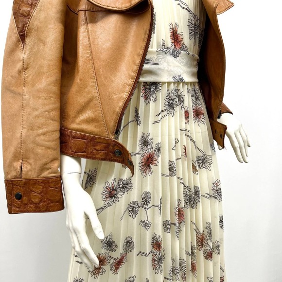 Гофре классика Креп-жоржет "Джесика" ромашки