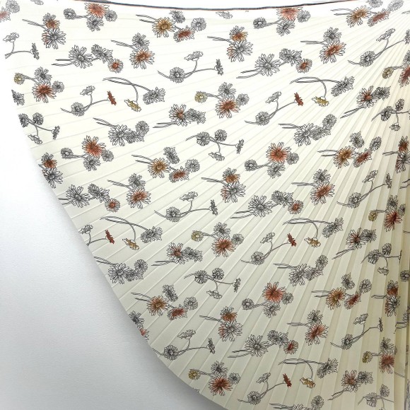 Гофре классика Креп-жоржет "Джесика" ромашки