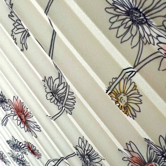 Гофре классика Креп-жоржет "Джесика" ромашки