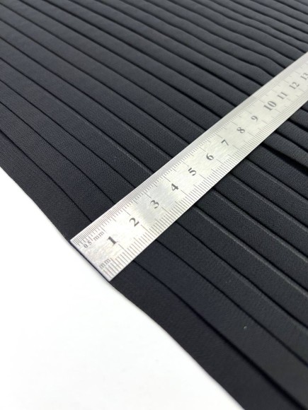 Плиссе 1 см Шифон черный
