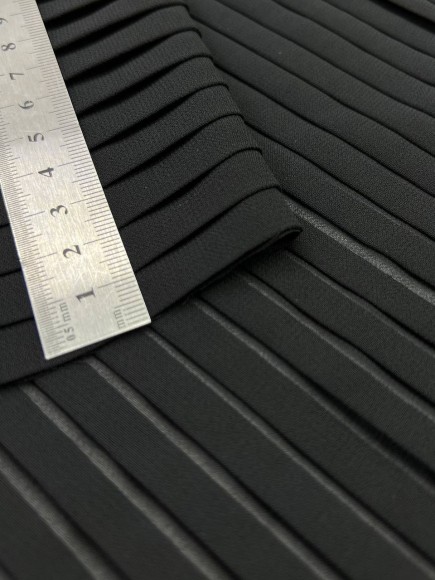 Плиссе 1 см Шифон черный