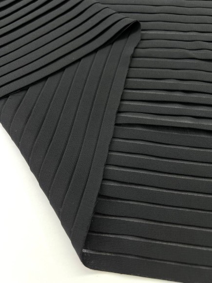 Плиссе 1 см Шифон черный