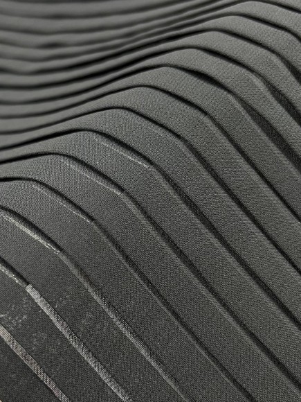 Плиссе 1 см Шифон черный