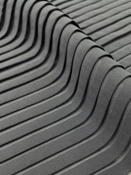 Плиссе 1 см Шифон черный