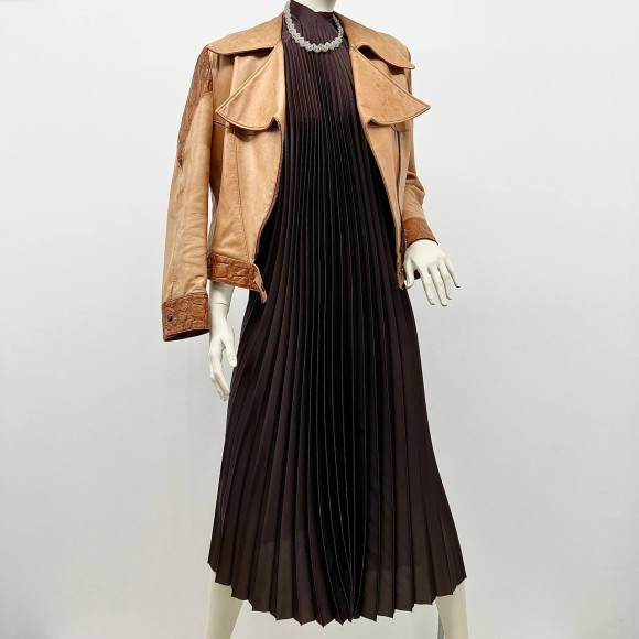 Гофре классика Армани медно-шоколадный