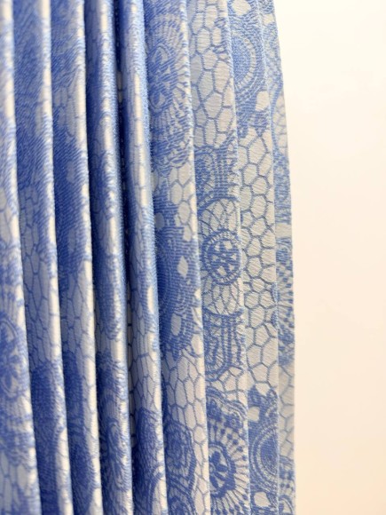 Гофре классика Жаккард голубой